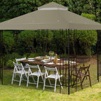 10x10 FT Gazebo Replacement Top, Canopy Replacement Cover Double Tiered - Image 7