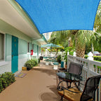 Eden's Decor Straight Flat-Edged 6' x 7' Blue Sun Shade Sail Rectangular - Image 5