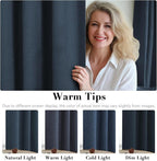 H.VERSAILTEX Linen Blackout Curtains Durable Thick Textured Linen Look 100% - Image 6