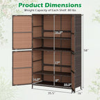 Tangkula Rattan Outdoor Storage Cabinet - Image 5