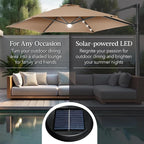 Best Choice Products 10ft Solar LED Offset Cantilever Hanging Market Patio - Image 4