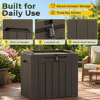 Flamaker Deck Box 31 Gallon Waterproof Resin Small Storage Box - Image 7