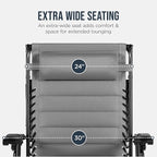 Best Choice Products Oversized Padded Zero Gravity Chair w/Canopy Headrest Cup - Image 5