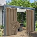 Easy-Going 100% Waterproof Outdoor Curtains 54x96 inch, Sand | Windproof by Easy-Going