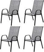 Patio Chairs Set of 4, Stacking Patio Chairs by Unknown