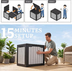 YITAHOME 35 Gallon Deck Box | Waterproof Resin Outdoor Storage Box, Doubles as - Image 8