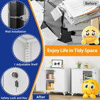 GAIOUS 35.6'' Tall Metal Garage Storage Cabinet - Image 4