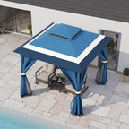 8'x8' Outdoor Gazebo, Metal Frame Heavy Duty Patio Canopy Tent Shelter - Image 4