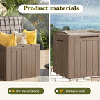 Devoko 31 Gallon Waterproof Outdoor Storage Box Resin Deck Box Lockable and UV - Image 4