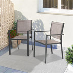 Patio Dining Chairs, All-Weather Textilene Outdoor Dining Chair Set of 4 - Image 2