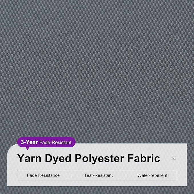 PURPLE LEAF Cantilever Umbrella 10 Feet Round Smooth 360° Rotation Grey | - Image 7