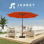 JEAREY 9FT Outdoor Patio Umbrella, Market Umbrella, Tilt & Crank UV Protection - Image 7