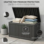 Outdoor Storage Box, 270 Gallon Waterproof Deck Box, Super-Sized Gas-Spring - Image 3