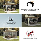 COBIZI 12x12 FT Pop up Gazebo on Clearance Canopy Tent, Carpas para Patio - Image 5