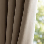 Outdoor Curtains Waterproof Panel W52 x L95 Inch Mocha, 1 Panel | Grommet Top - Image 9
