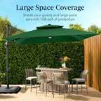 Best Choice Products 9x12ft LED Cantilever Patio Umbrella w/Base Included & - Image 4