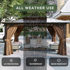 Aoxun 12'x10' Hardtop Gazebo - Image 5
