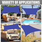 Neween Waterproof Sun Shade Sail Rectangle UV Block Canopy - Image 6