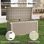 320 Gallon Outdoor Storage Box, Large Deck Box Waterproof UV Resistant - Image 4