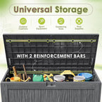 Devoko 125 Gallon Outdoor Storage Box, Waterproof Resin Deck Box | - Image 4