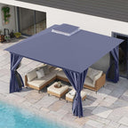 12'x12' Outdoor Gazebo, Heavy Duty Metal Frame Patio Canopy - Image 4