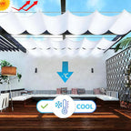 Retractable Sun Shade Sail 9' x 10' Waterproof Wave Pergola Shade Cover - Image 2