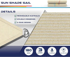 Windscreen4less 20' x 20' x 20' Sun Shade Sail Triangle Outdoor Canopy Cover UV - Image 3