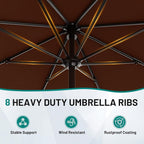 9 FT Patio Umbrella for Outdoor, Outdoor Table Umbrella - Image 3