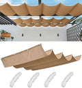 Retractable Sun Shade Sail 14' x 24' Waterproof Wave Pergola Shade Cover by WoaceSunShadeSail