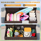 Flamaker 250 Gallon Resin Deck Box, XXL Waterproof Storage Box - Image 5