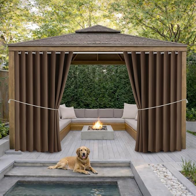 Waterproof Outdoor Curtain W105 x L84 by DivaenCamino