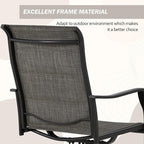 Outdoor Swivel Dining Chairs Set of 2, 360° Rotation & 20° Rocking, Ergonomic - Image 7