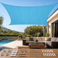 Quictent Sun Shade Sail for Patio w/Hardware Kit 185GSM 20x20ft Turquoise | by QUICTENT