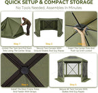 Aoxun 15x15ft Pop Up Canopy Tent, Screen Tent - Image 7