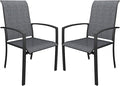 DIFY Patio Chairs Set of 2, Stackable Outdoor Dining Chairs by DIFY