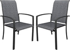 DIFY Patio Chairs Set of 2, Stackable Outdoor Dining Chairs by DIFY