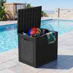 Outdoor Storage Box, 31 Gallon Resin Deck Boxes Outdoor Waterproof - Image 7