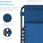 Best Choice Products Set of 2 Adjustable Steel Mesh Zero Gravity Lounge Chair - Image 7