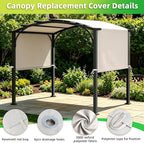 Pergola Canopy Cover Replacement Waterproof Pergola Cover, w/Drainage Holes - Image 5