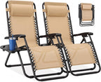 NEWBULIG Zero Gravity Chairs Set of 2, Folding Lounge Recliner Chair | Portable - Image 9