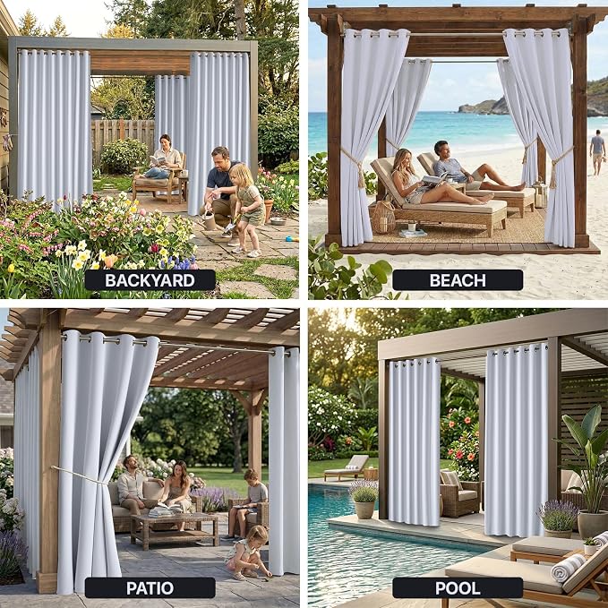 Outdoor Indoor Curtains W105 x L108 - Image 9