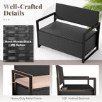 RELAX4LIFE Wicker Outdoor Bench - Image 7