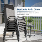 Amopatio Patio Chairs Set of 6, Outdoor Stackable Dining Chairs - Image 4