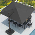 9' X 12' Cantilever Patio Umbrella Rectangular Outdoor Umbrellas | Heavy Duty by MPLShade