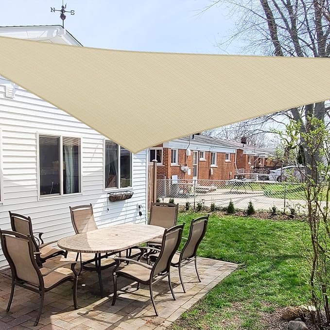 Windscreen4less 2' x 2' x 2' Sun Shade Sail Triangle Outdoor Canopy Cover UV - Image 6