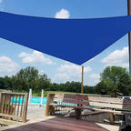 WINDSCREEN4LESS 10' x 10' x 10' Sun Shade Sail UV Block Fabric Canopy in Blue by Windscreen4less