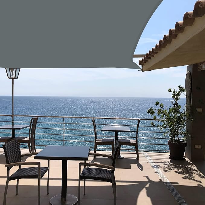 Neween Waterproof Shade Sails，Rectangle UV Block Gray Sun Shade Sail, Canopy - Image 7