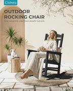 Oversized Outdoor Rocking Chairs Set of 4, 380lbs Heavy-Duty Large Patio Rocker - Image 7