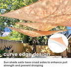 Sun Shade Sail 8'x10'x12.8' Peach Fuzz Triangle Custom Size | 95% UV Block - Image 2