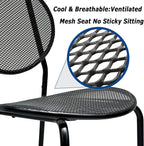 Patio Dining Chairs Set of 2, Metal Mesh Patio Furniture Set - Image 5